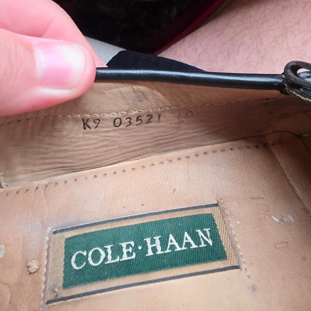 Cole Haan Tassel Kiltie Loafers Mens 10.5 Black Leather Memory Flex K9 03521